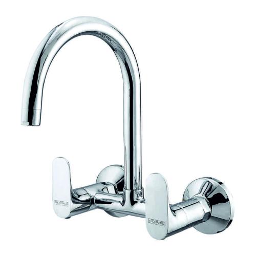 Sink Mixer Wall Mounted  with Swinging Spout Chrome